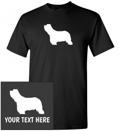 Bearded Collie Silhouette Custom T-Shirt