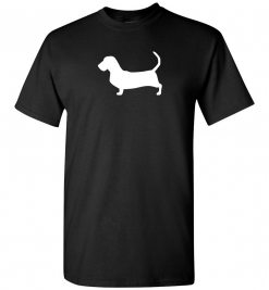 Basset Hound Silhouette Custom T-Shirt