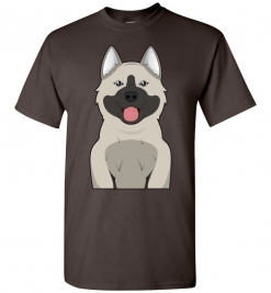 Norwegian Elkhound Cartoon T-Shirt