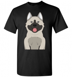 Norwegian Elkhound Cartoon T-Shirt