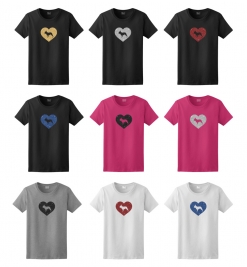 French Bulldog Dog Glitter T-Shirt