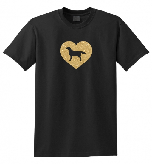 Flat-Coated Retriever Dog Glitter T-Shirt