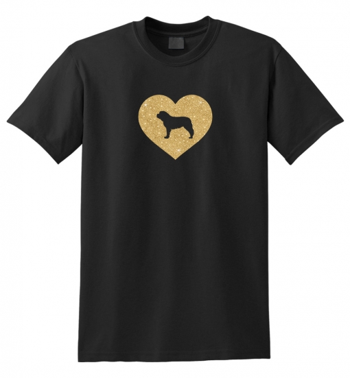 Saint Bernard Dog Glitter T-Shirt