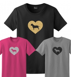 Bull Terrier Dog Glitter T-Shirt