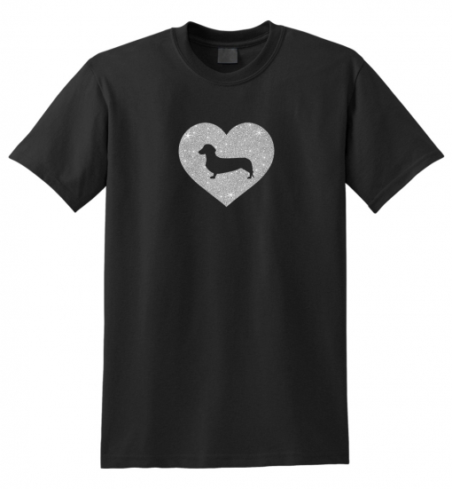 Dachshund Dog Glitter T-Shirt