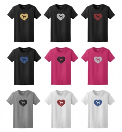 American Foxhound Dog Glitter T-Shirt