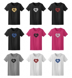 Jack Russell Terrier Dog Glitter T-Shirt