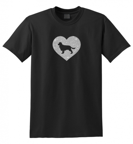 Cavalier King Charles Spaniel Dog Glitter T-Shirt