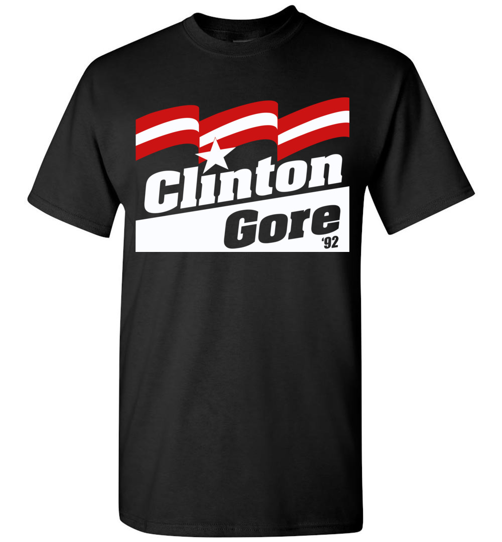 thumbnail image 2 of Clinton Gore 1992 Presidential Election Unisex Crewneck T-Shirt – 100% Cotton, Vintage Style Graphic, Brisco Brands 2 of 2