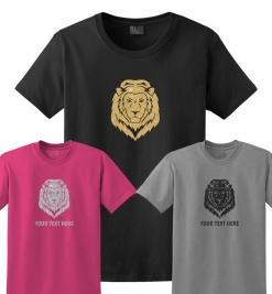 Lion Head Glitter T-Shirt