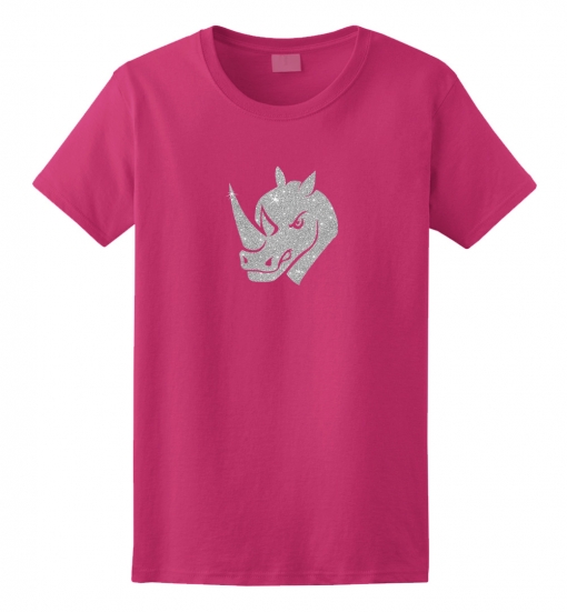 Rhino Head Glitter T-Shirt