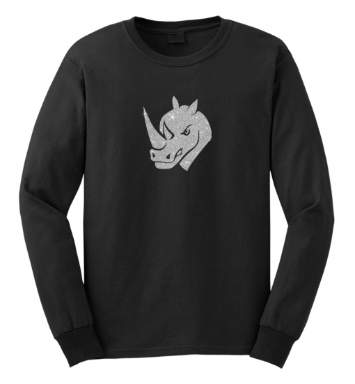 Rhino Head Glitter T-Shirt