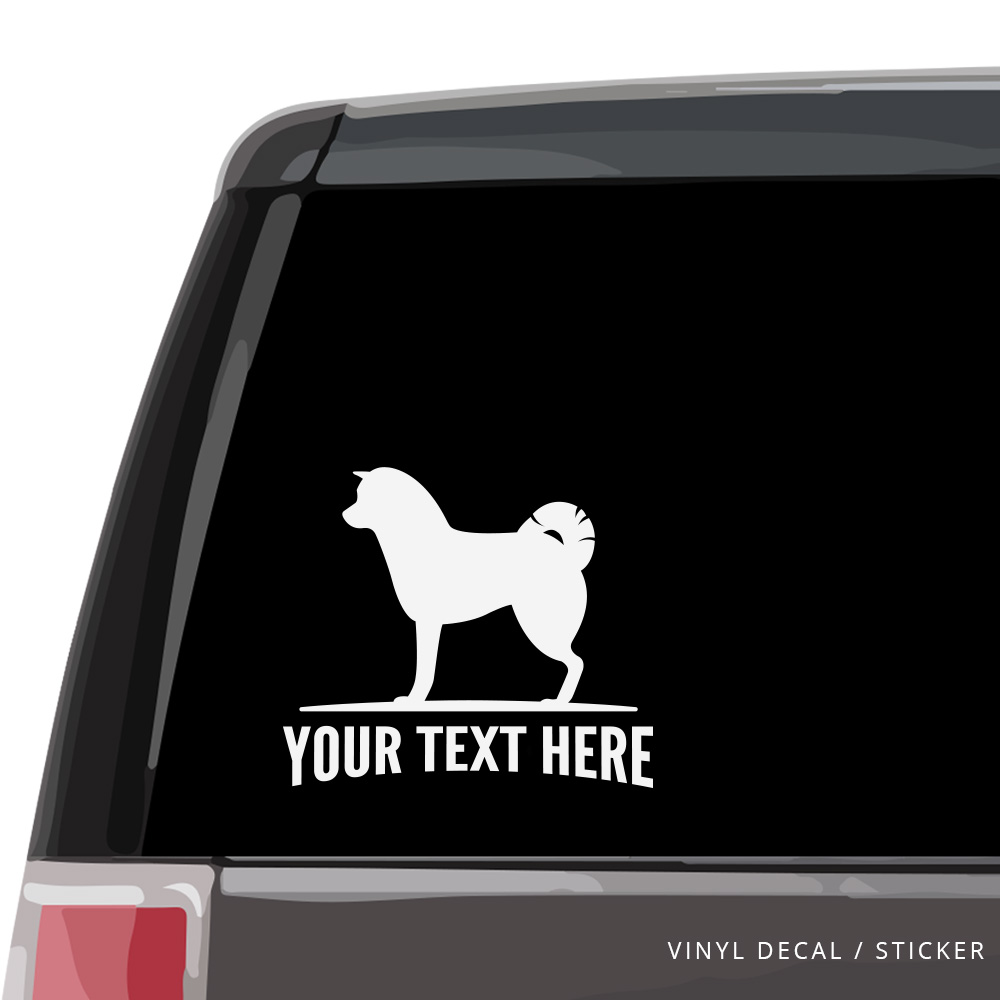 Window Vinyl Akita Silhouette Window Decal Sticker Car Truck Laptop Comic