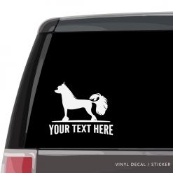 Chinese Crested Dog Car Window Decal