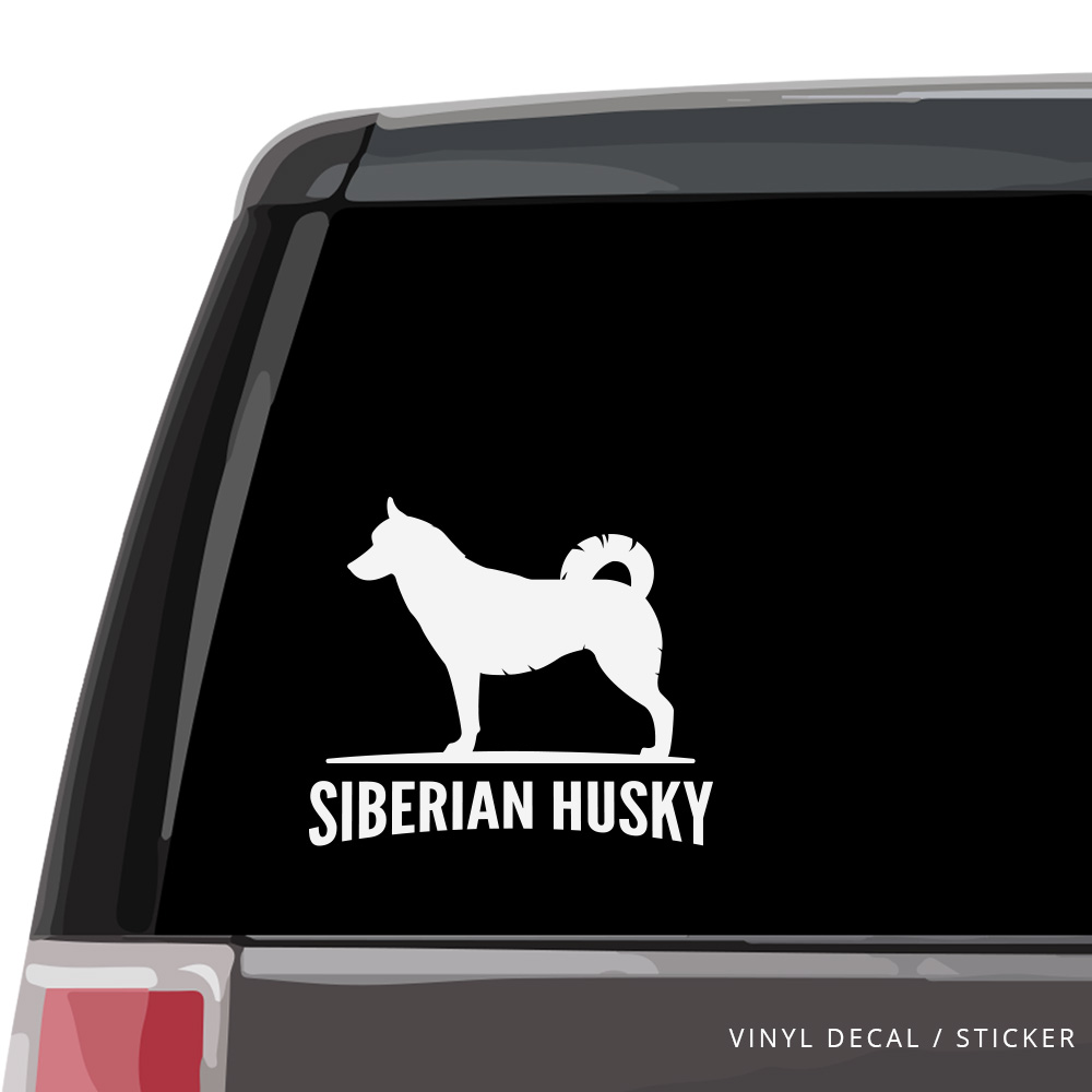 Dog pet 5.75/" I LOVE MY HUSKY vinyl decal sticker..