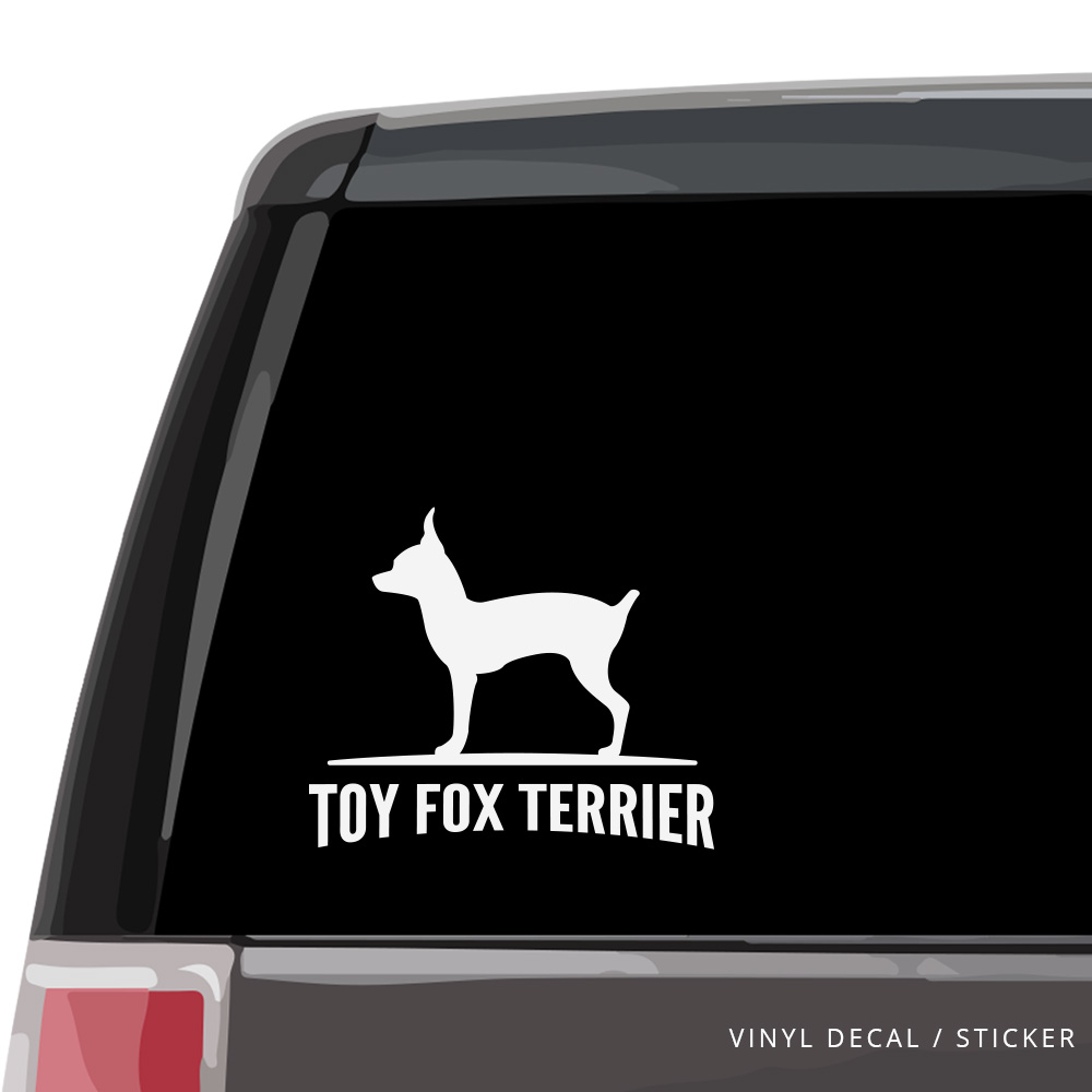 Toy Fox Terrier Silhouette Vinyl Decal / Sticker Custom Gifts Etc.