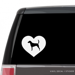 American Foxhound Heart Custom Decal