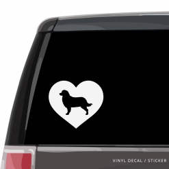 Bernese Mountain Dog Heart Custom Decal