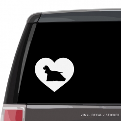 American Cocker Spaniel Heart Custom Decal