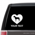 Irish Wolfhound Heart Car Window Decal