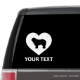 Komondor Heart Car Window Decal