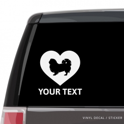 Pekingese Heart Car Window Decal