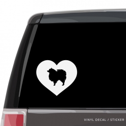 Pomeranian Heart Custom Decal