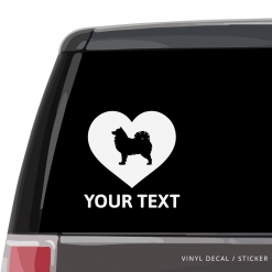 Samoyed Heart Car Window Decal
