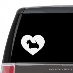Scottish Terrier Heart Custom Decal