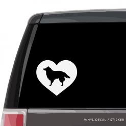 Shetland Sheepdog Heart Custom Decal
