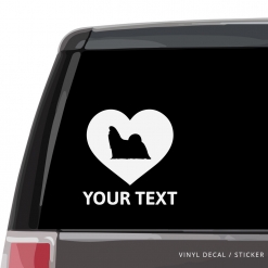 Shih Tzu Heart Car Window Decal
