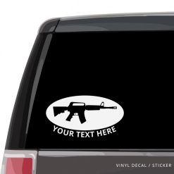 M16 Machine Gun  Custom (or not) Car Window Decal