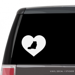 Himalayan Cat Heart Custom Decal