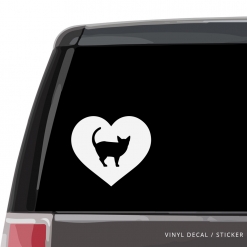 Siamese Cat Heart Custom Decal