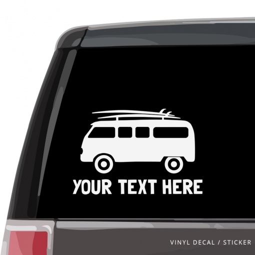 Surf Van Custom (or not) Car Window Decal