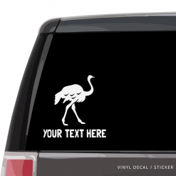 Ostrich Custom (or not) Car Window Decal