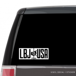 LBJ Car Window Decal