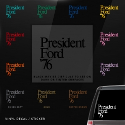 Gerald Ford Car Window Decal