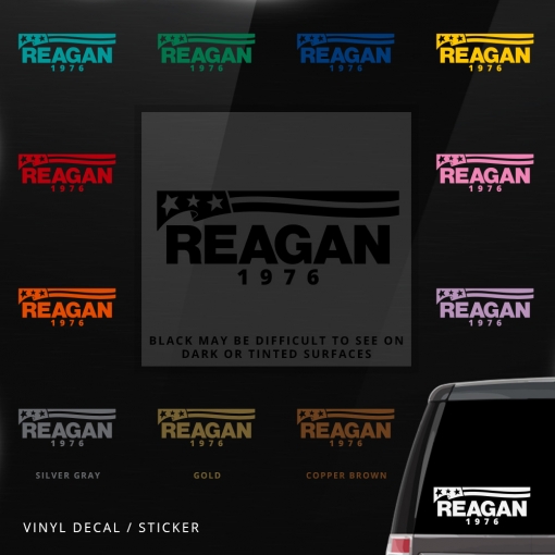 Ronald Reagan Bush Car Window Decal