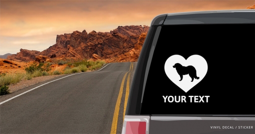 Caucasian Shepherd Heart Sticker