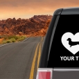 Dachshund Heart Sticker