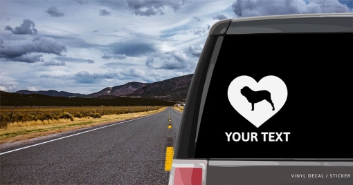 Neapolitan Mastiff Heart Sticker