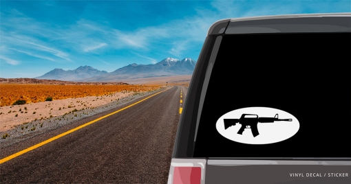 M16 Machine Gun  Personalized (or not) Sticker