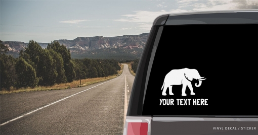 Elephant Personalized (or not) Sticker