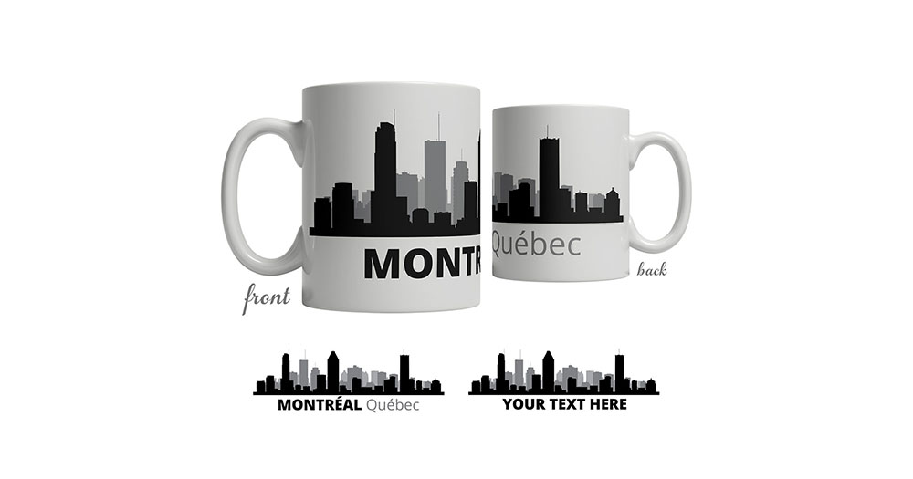 Montréal Skyline Coffee Mug Custom Gifts Etc.