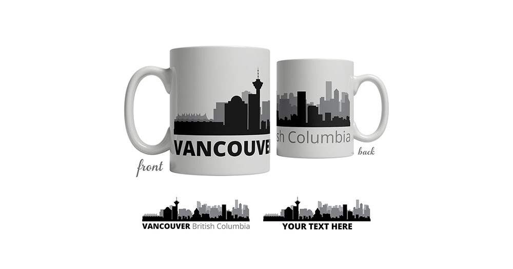 Vancouver Skyline Coffee Mug Custom Gifts Etc.