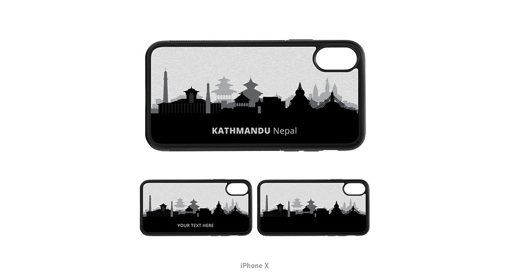 Kathmandu Nepal Skyline iPhone Case 12, SE, 11, 10, X, 8, 7, 6, 5