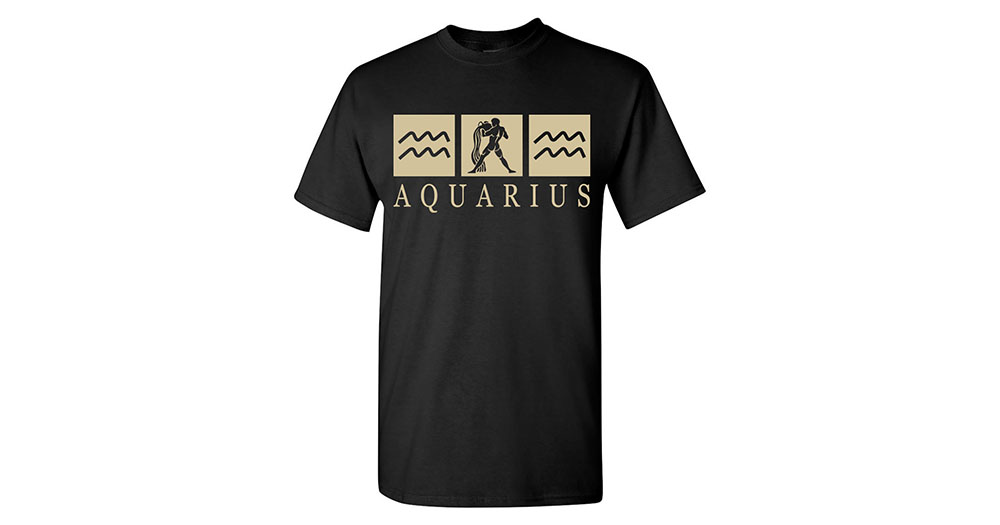 Aquarius Zodiac T-Shirt / Tee | Custom Gifts Etc.